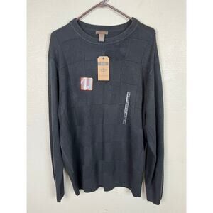 NEW Dockers Men’s XL Black Knit Sweater Soft Fine Gauge